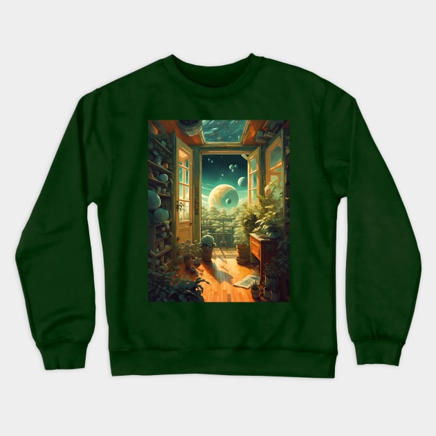 Out of this World - Room with a planetary View Crewneck Sweatshirt by Christine aka stine1